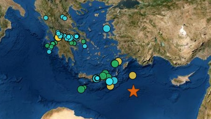 Σεισμός 6,1 Ρίχτερ στον θαλάσσιο χώρο ανοιχτά της Καρπάθου